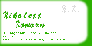 nikolett komorn business card